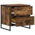 vidaXL Nočný stolík Dymová dub 50 x 39.5 x 50 cm Kompozitné drevo