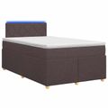 vidaXL Posteľ boxspring s matracom Tmavohnedá 120 x 200 cm Látka