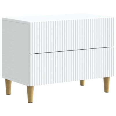 vidaXL Nočný stolík Biela 62 x 34,5 x 48 cm Kompozitné drevo