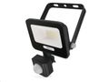 LED reflektor GLARO EMOS ZS2314B s pohybovým čidlom, 10 W, čierna, IP54, 1000 lm, neutrálna biela