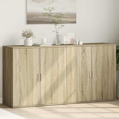 vidaXL Komody 2 ks dub sonoma 79x38x80 cm kompozitné drevo
