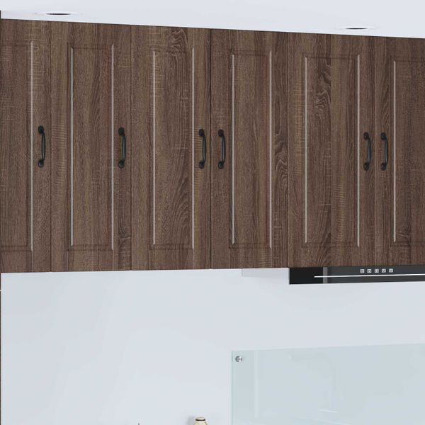 vidaXL Nástenná skrinka PORTO 2 pcs Hnedý dub 30 x 31 x 80 cm