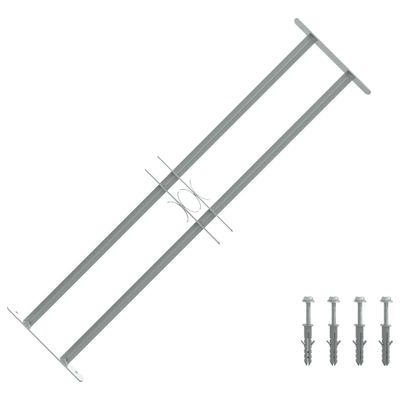 Nastaviteľná bezpečnostná okenná mreža s 2 priečkami 700-1050 mm