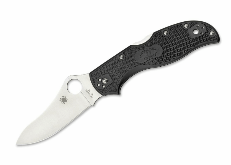 Spyderco C90PBK2 Stretch 2 Lightweight vreckový nôž 8,7 cm, Satin, Drop Point, čierna, FRN