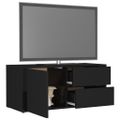 vidaXL TV skrinka, lesklá čierna 80x34x36 cm, drevotrieska