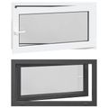 vidaXL Otočné a sklopné okno do suterénu RISOR 110 x 70 cm PVC a sklo