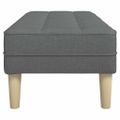 vidaXL lavička s vankúšom Tmavo šedá 113 x 57 x 39 cm látka