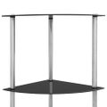 vidaXL Regál so 6 policami čierny 30x30x160 cm tvrdené sklo