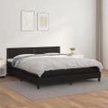 vidaXL Boxspring posteľ s matracom čierna 160x200 cm umelá koža