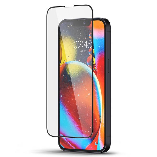 Spigen tempered glass Glas.TR Slim FC for iPhone 13 / 13 PRO / 14 / 16E 6,1" black