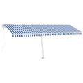 vidaXL Samostatne stojaca automatická markíza 600x350 cm modro-biela