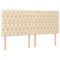 vidaXL Posteľný rám boxspring s matracom krémový 180x200 cm látka