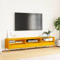 vidaXL TV skrinka horčicovožltá 202x39x43,5 cm oceľ valcovaná studena
