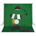 vidaXL Fotografické vybavenie so softboxami, pozadím a reflektorom