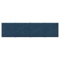 vidaXL Nástenné panely 12 ks modré 60x15 cm zamat 1,08 m²