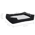 vidaXL Pelech pre psa čierny a biely 85,5x70x23 cm ľanový vzhľad flís
