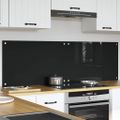 vidaXL Kuchynský obklad 2 ks Čierna 80 x 50 cm tvrdené sklo