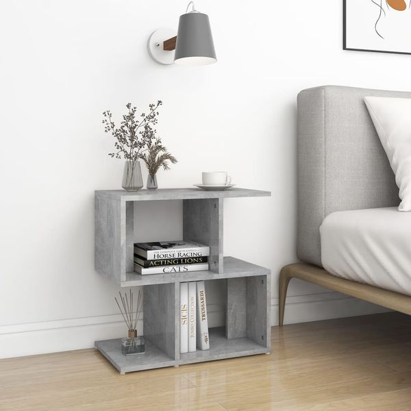 vidaXL Nočné stolíky 2 ks, betónovo sivé 50x30x51,5cm kompozitné drevo