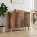 vidaXL Servírovacia skriňa Staré drevo 89 x 34,5 x 60 cm
