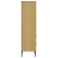 vidaXL Knižnica s 2 zásuvkami hnedá 60x35x128,5 cm masívne drevo OSLO