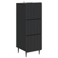 vidaXL Zásuvkový kabinet 33 x 34,5 x 92 cm Kompozitné drevo Čierna