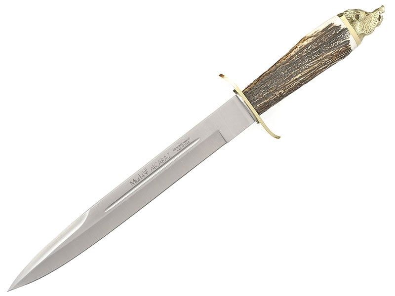 Muela ALCARAZ-26N lovecký nôž 26 cm, jelení paroh, diviak, kožené puzdro