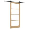 vidaXL Posuvné dvere 93 x 211 cm Masívne borovicové drevo a sklo