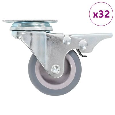 vidaXL Otočné kolieska 32 ks, 50 mm