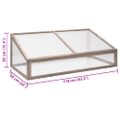 vidaXL Skleník sivý 110x56x39 cm jedľové drevo