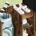 vidaXL Golfová skriňa s kolesom Dymová dub 65 x 45 x 98 cm