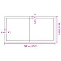vidaXL Kúpeľňová doska 120x60x(2-4) cm neošetrený masív