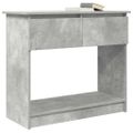 vidaXL konzolový stolík so zásuvkami betónová sivá 85,5x38,5x74,5 cm