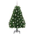 vidaXL Umelý Sklápací Vianočný Stromček Zelená 120 cm PVC a oceľ