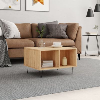 vidaXL Konferenčný stolík dub sonoma 60x50x36,5 cm spracované drevo