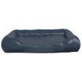 vidaXL Pelech pre psa tmavomodrý 105x80x25 cm umelá koža