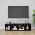vidaXL TV skrinky 4 ks, lesklé čierne 37x35x37 cm, kompozitné drevo