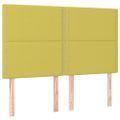 vidaXL Posteľ boxsping s matracom a LED zelená 140x190 cm látka