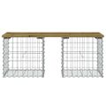 vidaXL Záhradná lavička gabiónový dizajn 103x44x42 cm impreg. borovica