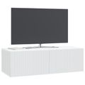 vidaXL Nástenná TV skrinka Biela 98 x 41 x 30 cm Kompozitné drevo