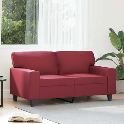 vidaXL 2-miestna pohovka vínovočervená 120 cm umelá koža