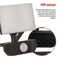 LED reflektor EMOS ZS2912 TAMBO so senzorom pohybu, 10 W, 1000 lm, čierny