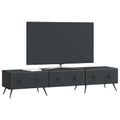 vidaXL TV skrinka Čierna 147 x 34,5 x 30 cm Kompozitné drevo