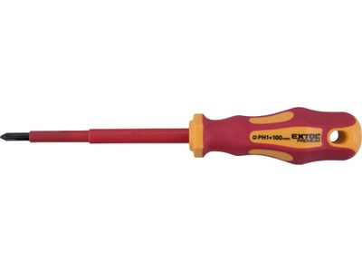 Šroubovák elektrikářský, PH1x100mm, VDE, CrV EXTOL-PREMIUM