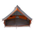 vidaXL Tipi stan 8-miestny Šedá a oranžová taft