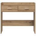 vidaXL Konzolový stôl Dub artisan 90 x 35 x 80 cm Kompozitné drevo