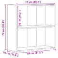 vidaXL Regál na knihy 80 x 30 x 76,5 cm Kompozitné drevo Čierny dub