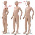 vidaXL Detská figurína, sklenený podstavec, béžová 140 cm