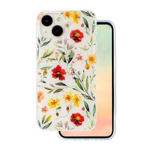 Obal Glow Glam pre iPhone 12 6,1" biely