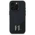 Puzdro Karl Lagerfeld pre iPhone 16 Pro 6,3" KLHMP16LSCMKMPCK čierne tvrdý silikón Shadow Metal Initial MagSafe