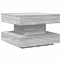 VidaXL Konferenčný stolík otočný o 360stupňov sivý sonoma 50x50x34,5cm